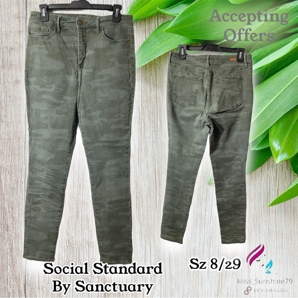 Social Standard by Sanctuary - Sz 8 / 29 - lightly camo skinny high rise Jeans